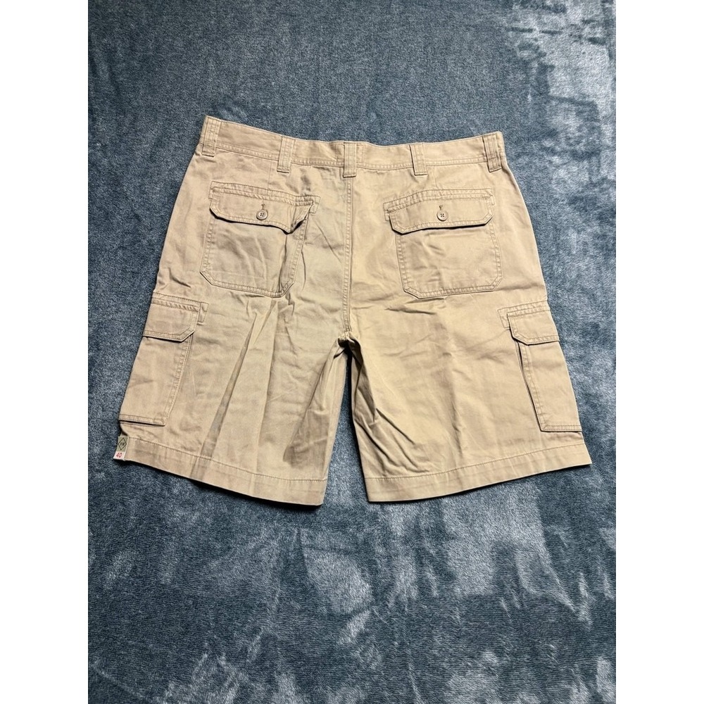 St. John's Bay Men's Size 40 Khaki Tan Cargo Shorts 100% Cotton Utility